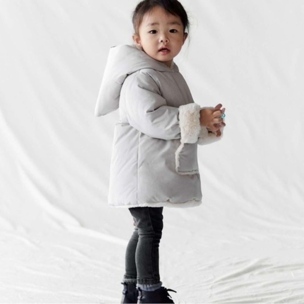 Zara Light Grey Puffer Jacket 18 - 24 months​